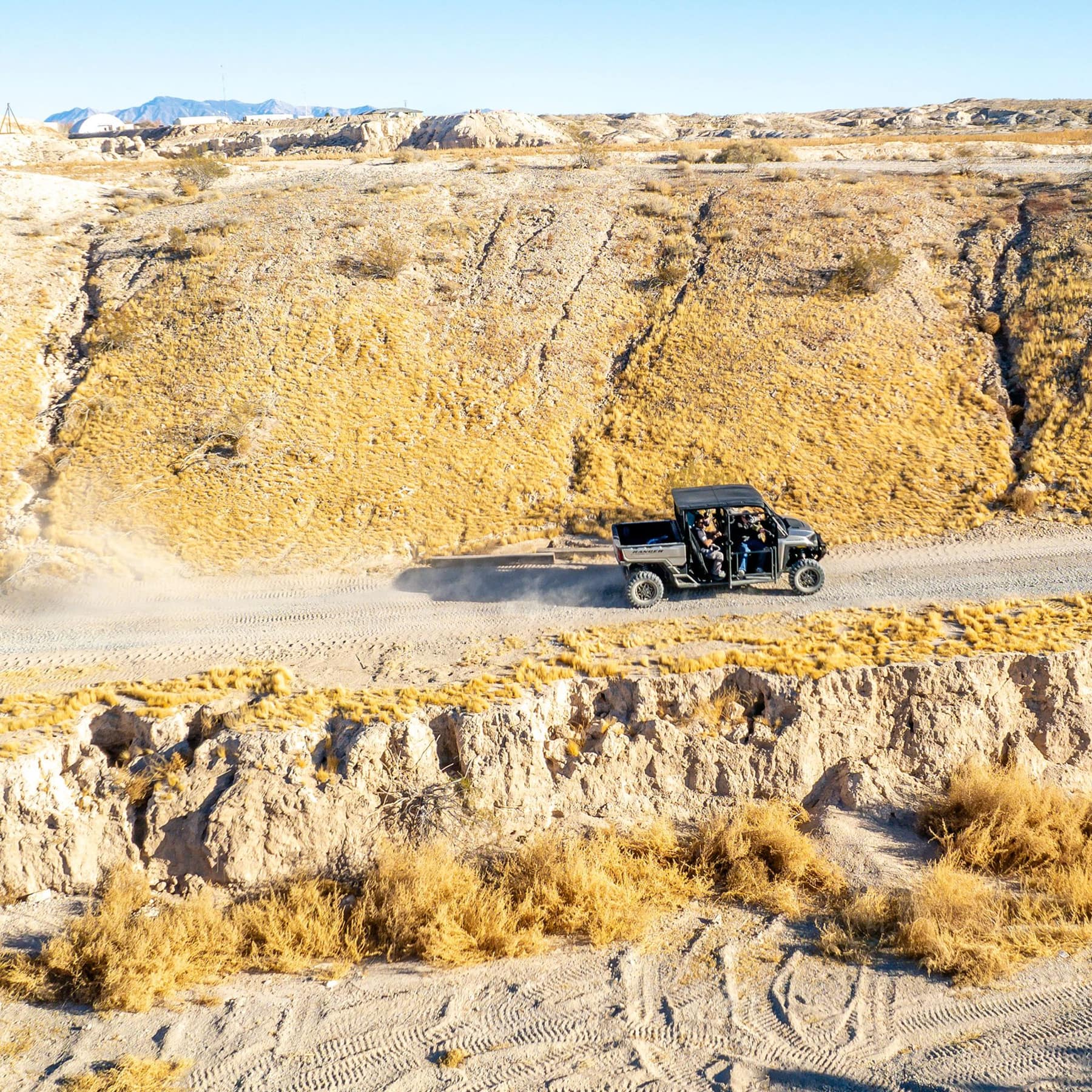 The desert canyon the Rolling Thunder course runs through.