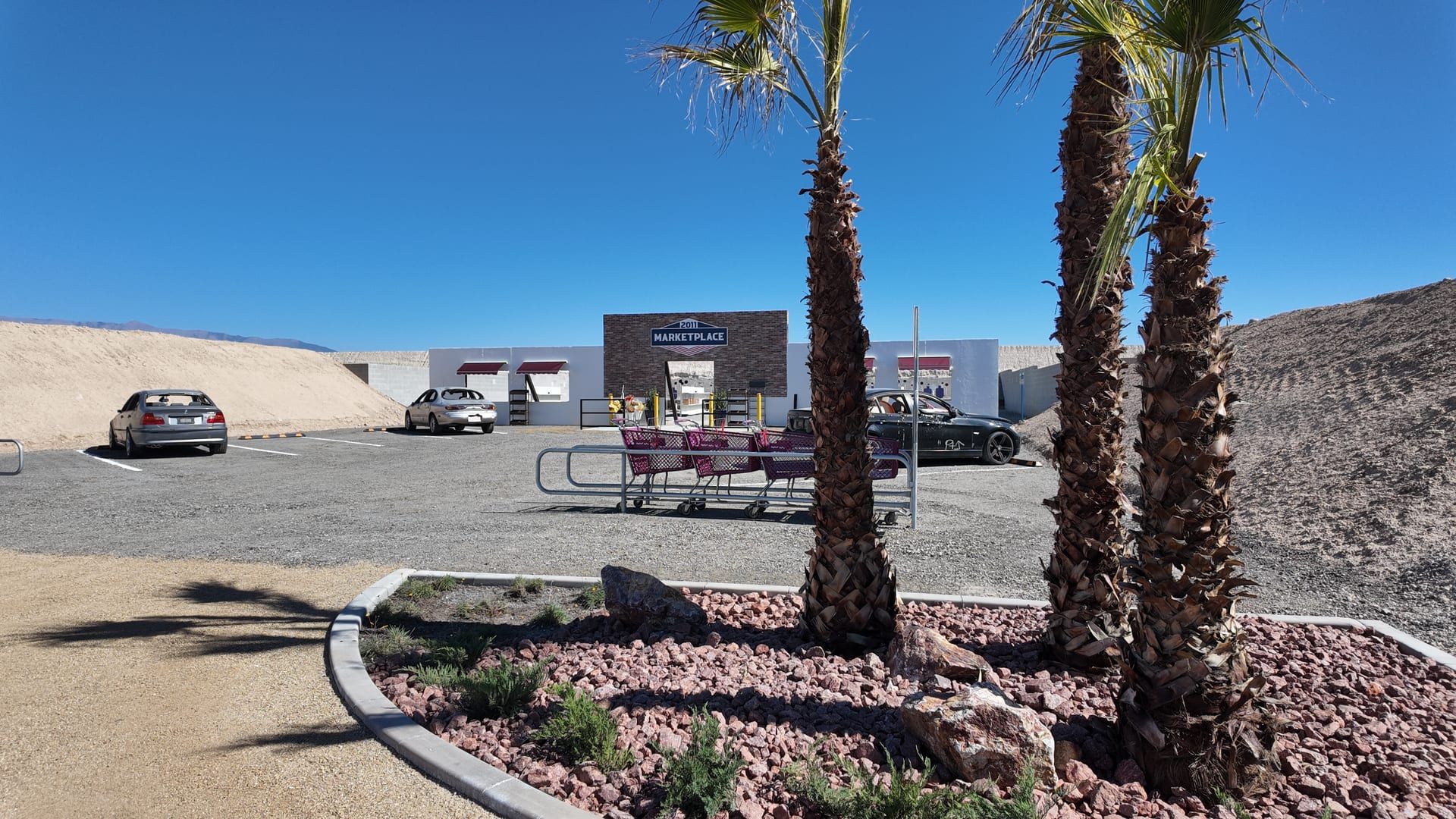 The 2011 Marketplace storefront and parking lot at Staccato Ranch Vegas.